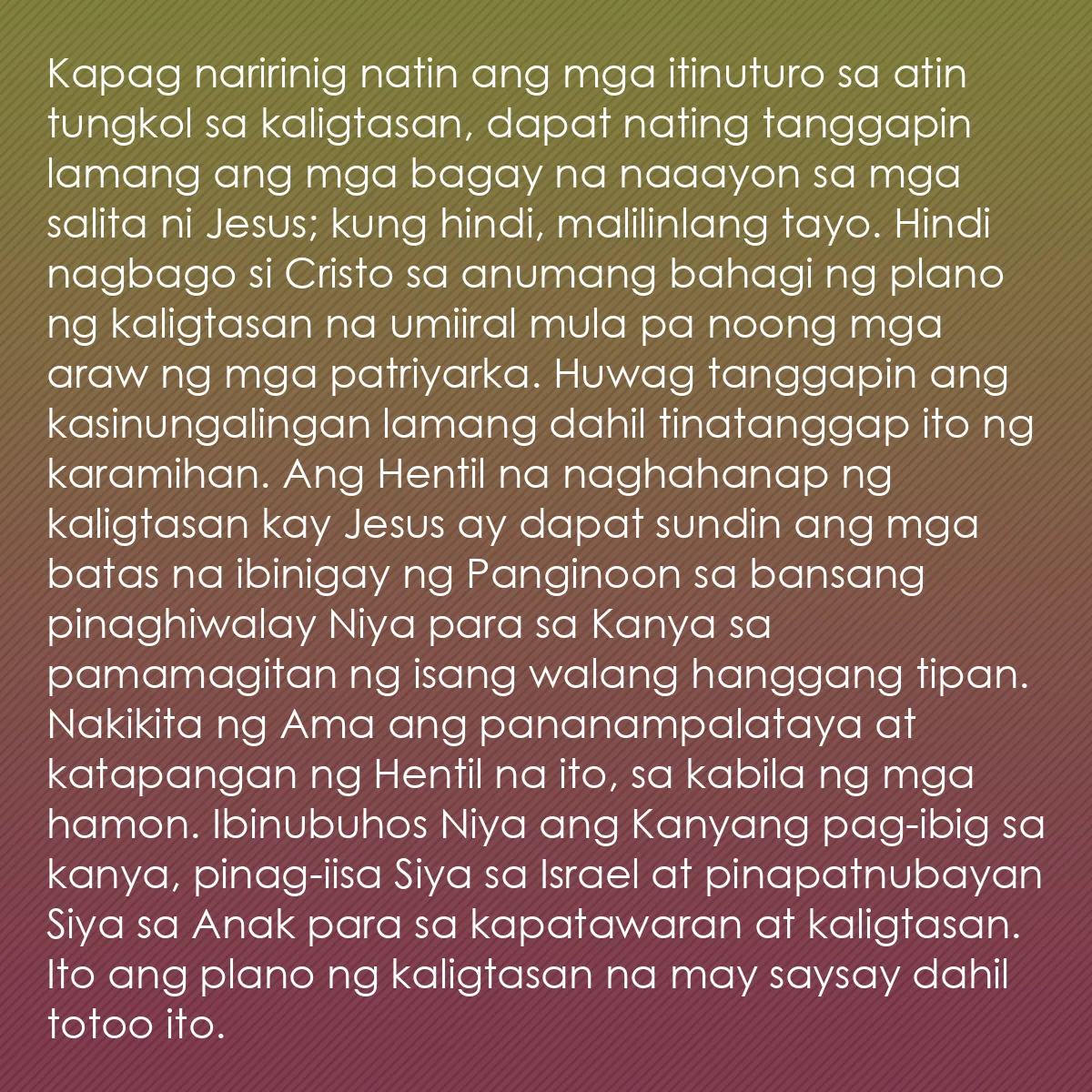 0068 - Post tungkol sa Batas ng Diyos: Kapag naririnig natin ang mga itinuturo sa atin tungkol...