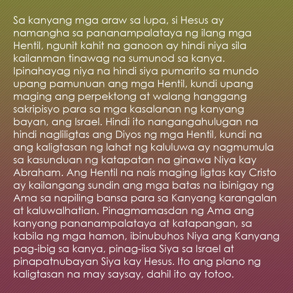0188 - Post tungkol sa Batas ng Diyos: Sa kanyang mga araw sa lupa, si Hesus ay namangha...