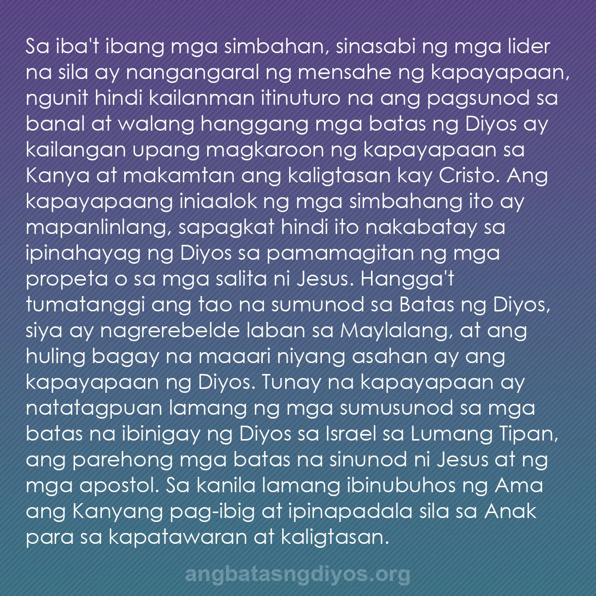 b0042 - Post tungkol sa Batas ng Diyos: Sa iba