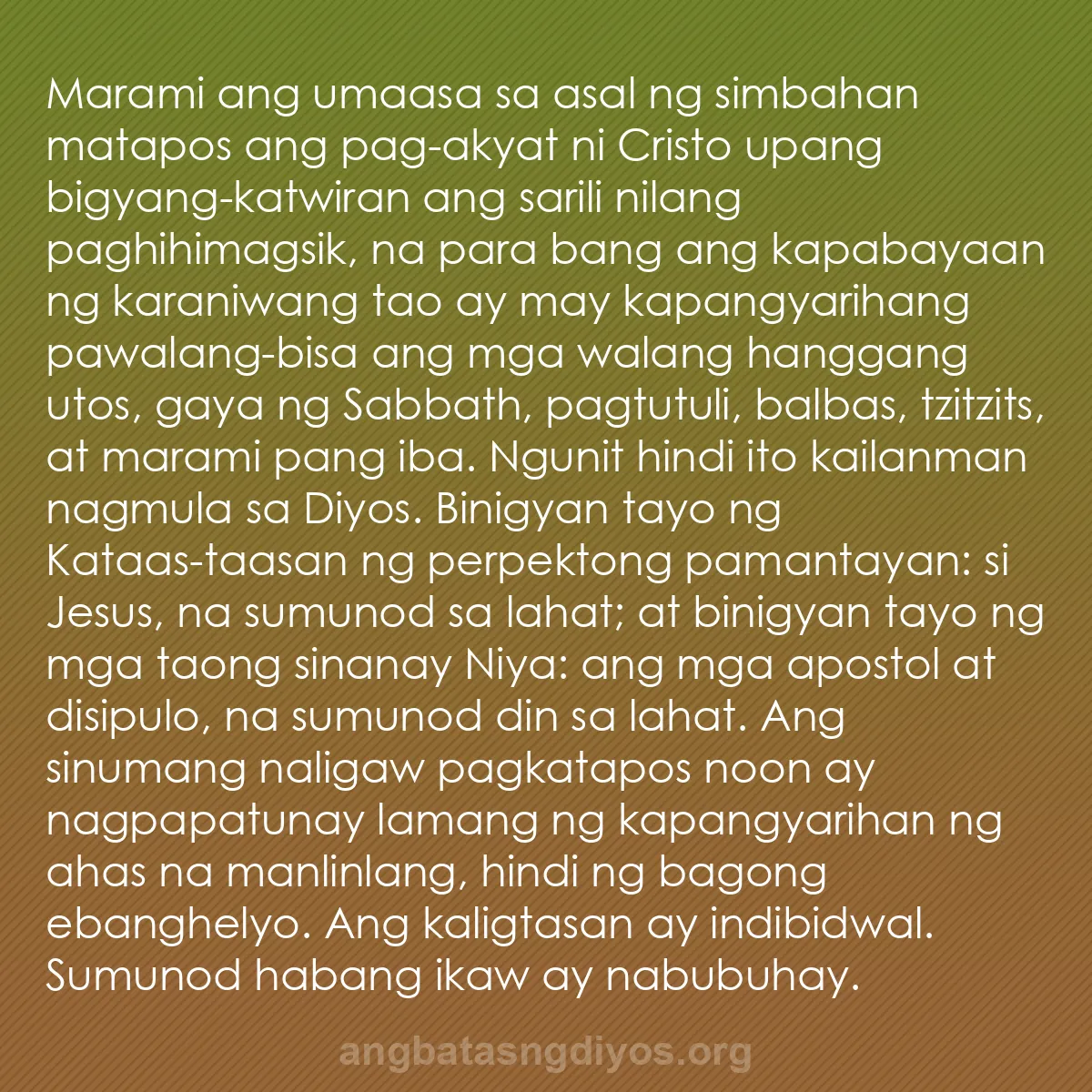 b0129 - Post tungkol sa Batas ng Diyos: Marami ang umaasa sa asal ng simbahan matapos ang pag-akyat...
