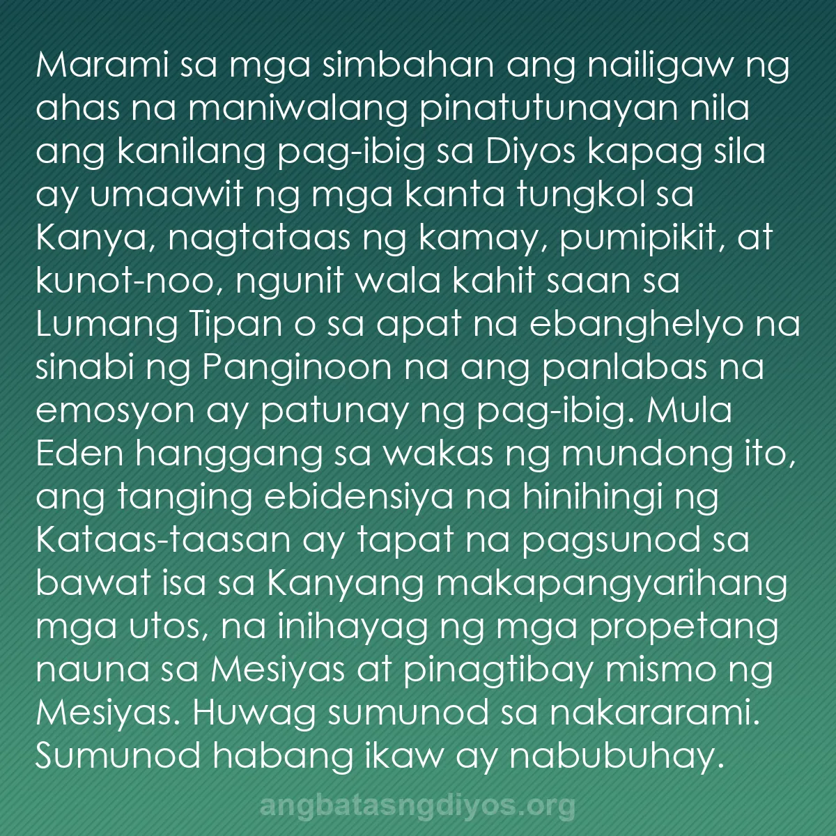 b0425 - Post tungkol sa Batas ng Diyos: Marami sa mga simbahan ang nailigaw ng ahas na maniwalang pinatutunayan...